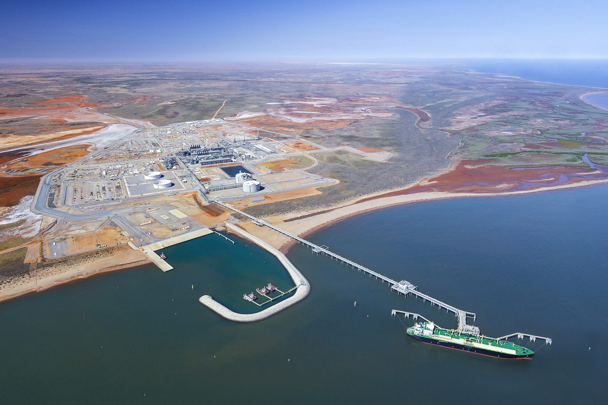 Wheatstone LNG plant at Ashburton North - Image courtesy of Chevron Australia Chevron operated Wheatstone LNG plant at Ashburton North